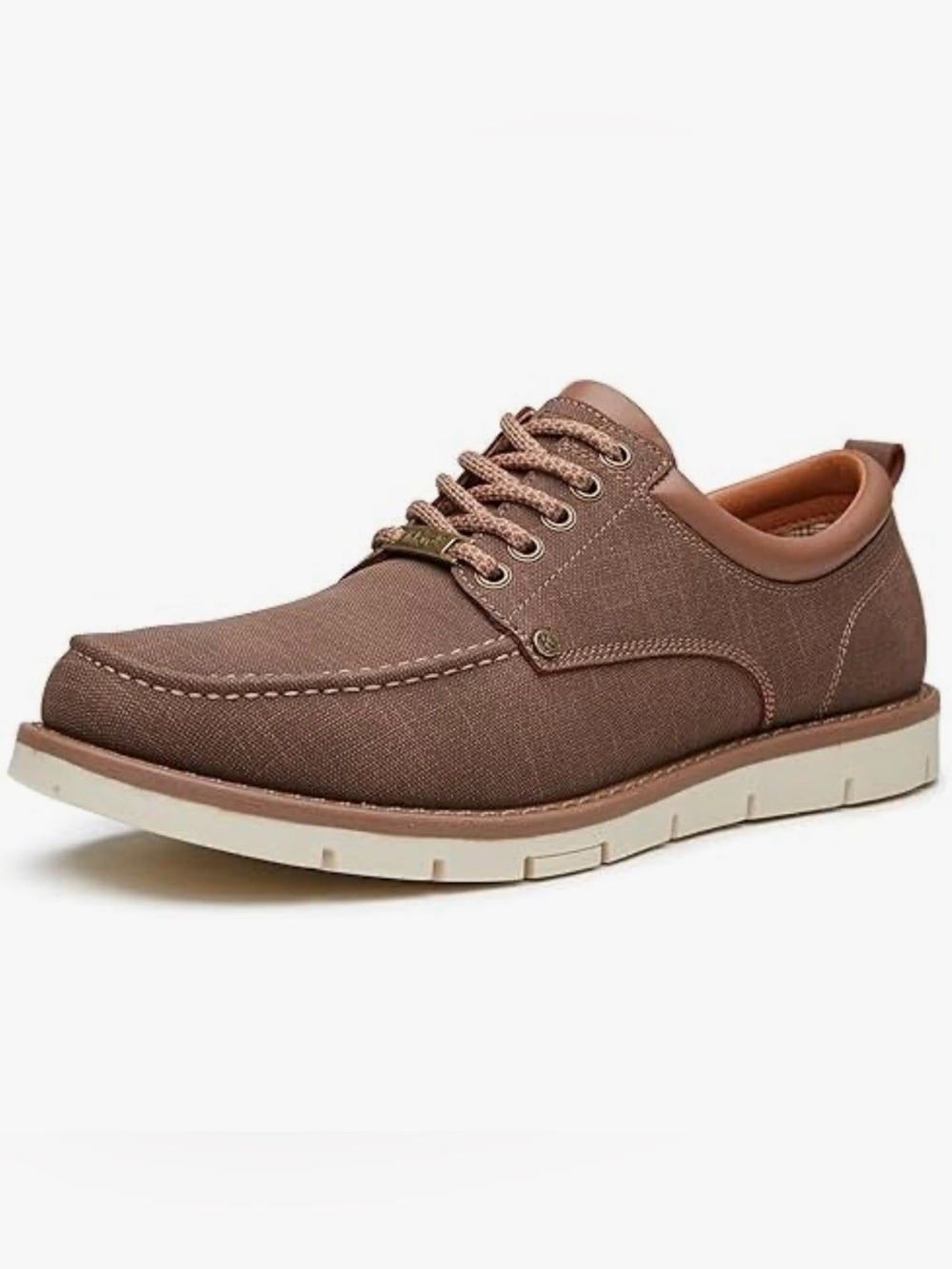 Men’s brown canvas dress business casual walking work shoes size 11 new